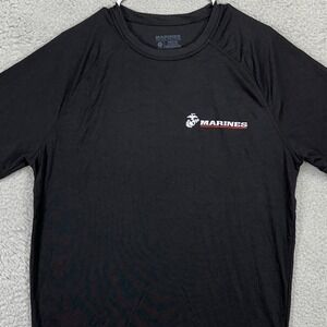 Marines Mens T-Shirt Large Black Pain Is Weakness Leaving The Body Raglan Sleeve